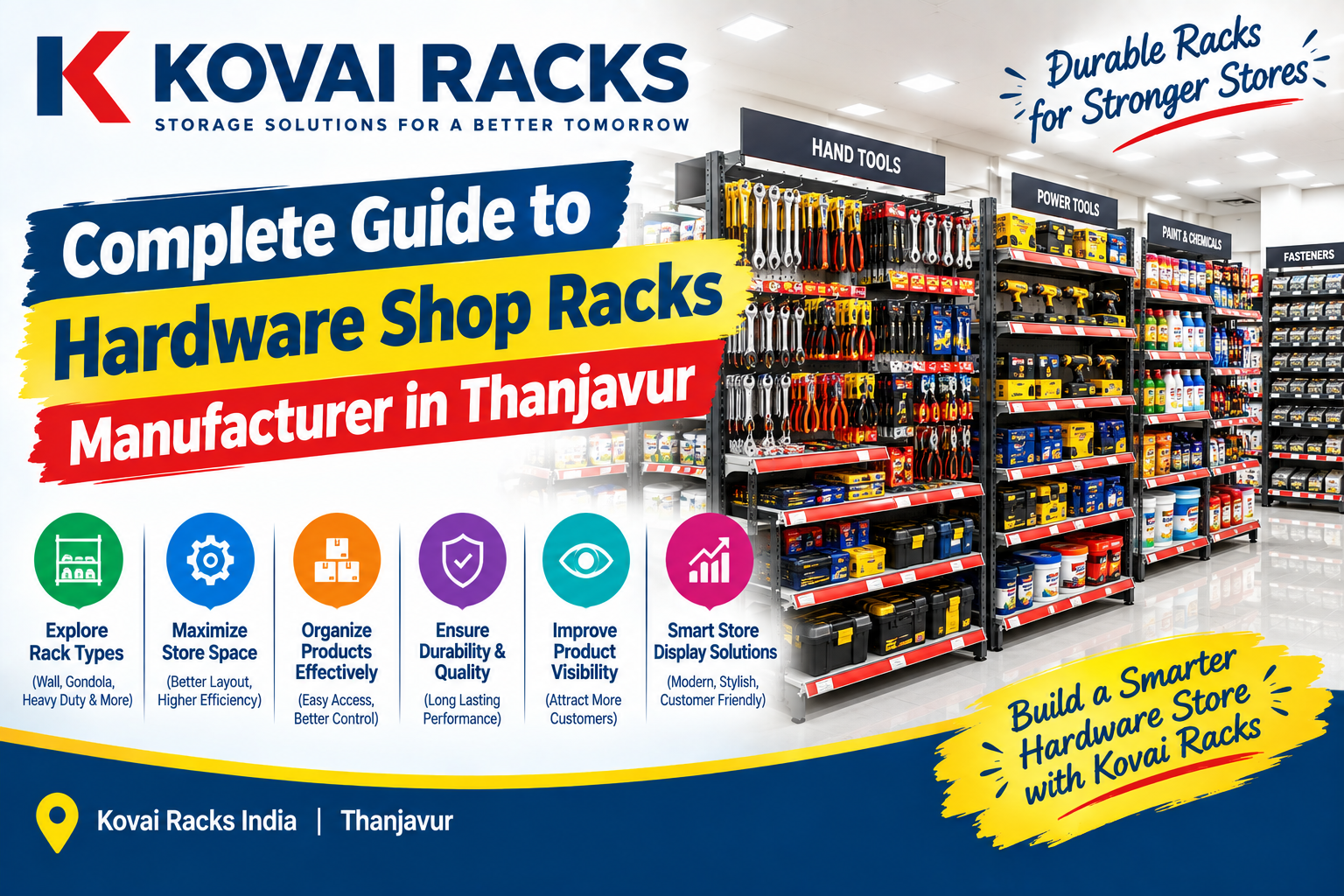 Complete Guide to Hardware Shop Racks Manufacturer in Thanjavur